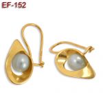 Złote kolczyki z perłami - EF-152