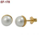 Złote kolczyki z perłami EF-178