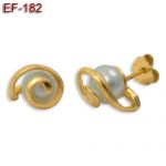 Złote kolczyki z perłami EF-182