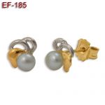 Złote kolczyki z perłami EF-185