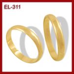 Złote klasyczne obrączki ślubne 3mm EL-311
