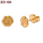 Złote kolczyki - kwiatki EO-104