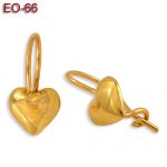 Złote kolczyki - serduszka - EO-66