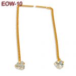 Długie złote kolczyki z cyrkoniami EOW-10