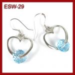 Srebrne kolczyki z kryształami Swarovskiego ESW-29