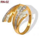 Złoty pierścionek z cyrkoniami RN-02