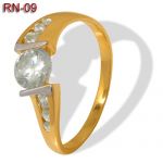 Złoty pierścionek z cyrkoniami RN-09