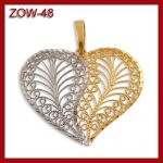 Złota zawieszka - serce ZOW-48