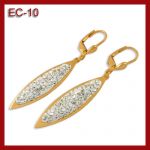 Długie złote kolczyki z kryształkami EC-10