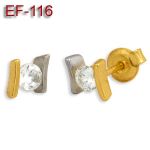 Kolczyki złote z cyrkoniami EF-116