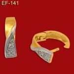 Kolczyki złote z cyrkoniami EF-141