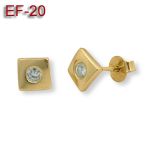 Kolczyki złote z cyrkoniami EF-20