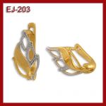 Złote kolczyki - listki EJ-203