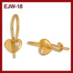 Złote kolczyki - serduszka EJW-18