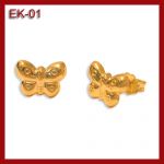 Złote kolczyki - motylki EK-01