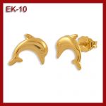 Kolczyki złote - delfinki EK-10
