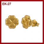 Złote kolczyki - koniczynki EK-27