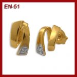 Złote kolczyki z cyrkoniami EN-51