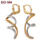 Długie złote kolczyki - spirale EO-164