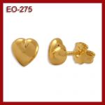 Złote kolczyki - serduszko EO-275