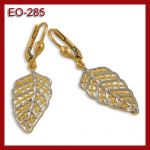 Długie złote kolczyki - listki EO-285