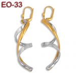 Długie złote kolczyki - spirale EO-33