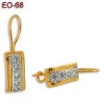 Złote kolczyki z cyrkoniami - EO-68