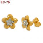 Złote kolczyki - kwiatki - EO-76