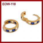 Złote kolczyki z cyrkoniami EOW-118