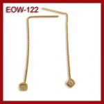 Długie złote kolczyki z cyrkoniami EOW-122