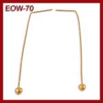 Długie złote kolczyki - serduszka EOW-70