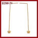 Długie złote kolczyki - motylki EOW-71