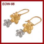 Złote kolczyki - kwiatki EOW-98