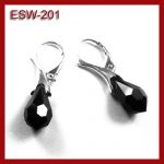 Srebrne kolczyki sopelki z kryształami Swarovskiego ESW-201