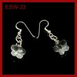 Srebrne kolczyki kwiatki z kryształami Swarovskiego ESW-33