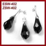 Srebrny komplet sople z kryształami Swarovskiego ESW-402 ZSW-402