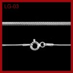 Srebrny łańcuszek - Żyłka 38cm LG-03