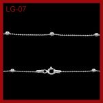 Srebrny łańcuszek - Kuleczki 50cm LG-07