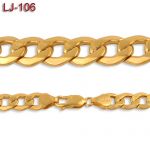 Złoty łańcuszek - pancerka - 60cm LJ-106