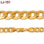 Złoty łańcuszek - pancerka - 60cm LJ-151