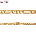 Złoty łańcuszek - figaro 55cm LJ-197