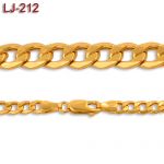 Złoty łańcuszek - pancerka - 50cm LJ-212