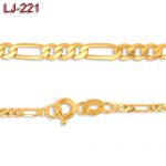 Złoty łańcuszek - figaro 50cm LJ-221