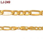 Złoty łańcuszek - figaro 55cm LJ-249