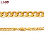 Złoty łańcuszek - pancerka - 45cm LJ-98