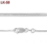 Srebrny łańcuszek - żyłka 45cm LK-58