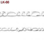 Srebrny łańcuszek - figaro 50cm LK-66