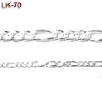 Srebrny łańcuszek - figaro 50cm LK-70