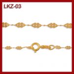 Złoty łańcuszek  42cm - koniczynka LKZ-03