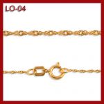 Złoty łańcuszek 45cm - serpentyna LO-04